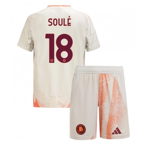 Dres AS Roma Matias Soule #18 Gostujuci za djecu 2024-25 Kratak Rukav (+ kratke hlače)